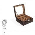Скринька для зберігання годинників Friedrich Lederwaren Bond 6 коричнева | 20085-3 6 – techzone.com.ua