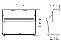 Акустичне піаніно YAMAHA M2 (Satin Dark Walnut) 2 – techzone.com.ua