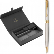 Parker SONNET Silver Mistral GT BP (кулькова ручка + шкіряний чохол) 1 – techzone.com.ua