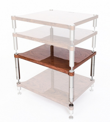 Модуль стійки NEO Quattron Segment 272mm Glossy Walnut + stainless steel – techzone.com.ua