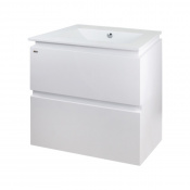 Комплект Qtap Albatross 605х725х460 White тумба підвісна + раковина урізна QT0172TP600D3060CW