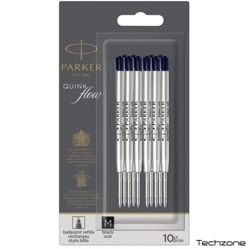 Стержни Parker QuinkFlow шарик. черн. M блистер 10шт. 10 232BK10 1 – techzone.com.ua