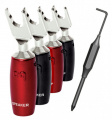 AudioQuest 1007 Series Multi-Spade Silver set of 6 1 – techzone.com.ua