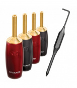 Набір конекторів AUDIOQUEST spc 507 Series Banana Gold set of 4 1 – techzone.com.ua