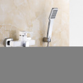 Смеситель для ванны Lidz Wawel 005 с поворотным изливом (c душевым гарнитуром) (k35) LDWAW005WHI45399 White 3 – techzone.com.ua