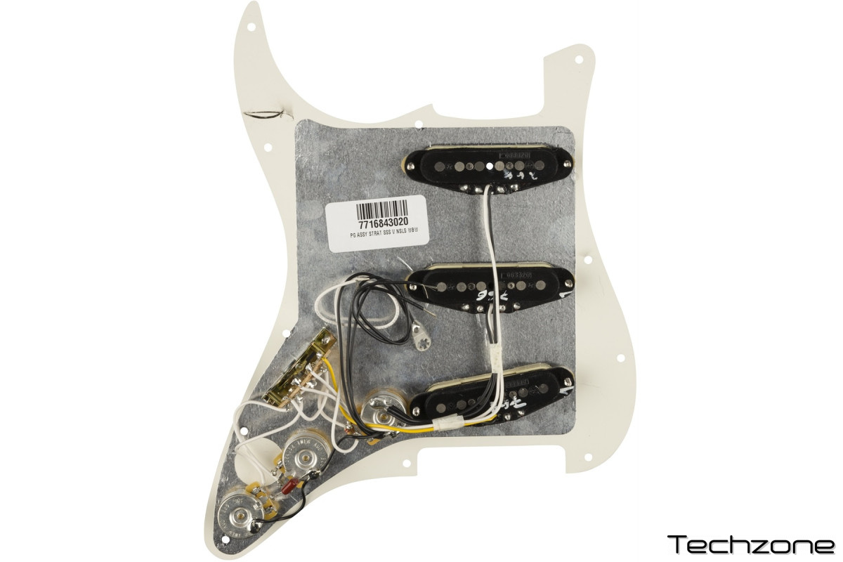 Набор звукоснимателей FENDER PRE-WIRED STRAT PICKGUARD VINTAGE NOISELESS WHITE 2 – techzone.com.ua
