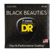 DR Strings BLACK BEAUTIES Electric - Medium 7-String (10-56)