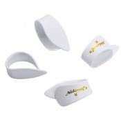 D'ADDARIO NATIONAL FINGER PICKS - White Celluloid, Medium, 4 pack