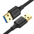 Кабель UGREEN US128 USB-A 3.0 - USB-A 3.0, 1m Black 10370 1 – techzone.com.ua