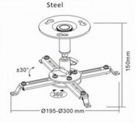 Крепление для проектора Sunne PRO10S Silver 2 – techzone.com.ua Крепление для проектора Sunne PRO10S Silver 2 – techzone.com.ua