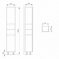 Пенал Sanwerk ALESSA 35 цв. венге R, 4F, K MV0000134 2 – techzone.com.ua