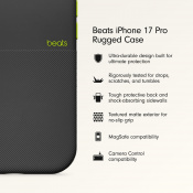 Чехол для смартфона Beats by Dr. Dre iPhone 17 Pro Rugged Case with MagSafe and Camera Control – Everest Black (MGJM4) 2 – techzone.com.ua