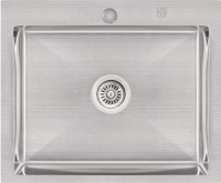 Мийка для кухні інтегрована Lidz Handmade H6050 (LDH6050BRU35371) Brushed Steel 3,0/1,0 мм