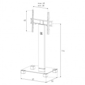 Стійка для ТВ Sonorous PL 2510-B-INX 2 – techzone.com.ua Стійка для ТВ Sonorous PL 2510-B-INX 2 – techzone.com.ua