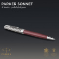 Ручка шариковая Parker SONNET Metal & Red Lacquer CT BP 68 332 4 – techzone.com.ua
