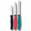 Набір ножів для чищення овочів Victorinox Swiss Classic 3 ножа чорн/черв/зел 6.7116.34C1 2 – techzone.com.ua