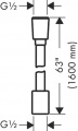 HANSGROHE DESIGNFLEX шланг для душа 1600 мм, цвет шлифованный черный хром 28260340 2 – techzone.com.ua