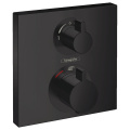 HANSGROHE ECOSTAT Square термостат для 2х потребителей, с запорно/переключающим вентилем, СМ, черный матовый 15714670 1 – techzone.com.ua
