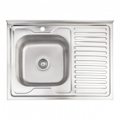 Кухонна мийка Lidz 6080-L 0,6 мм Decor (LIDZ6080DEC06)