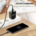 Зарядний кабель UGREEN US184 USB-A 3.0 - USB Type-C, 3A, QC3.0, 2 m Black 20884 3 – techzone.com.ua