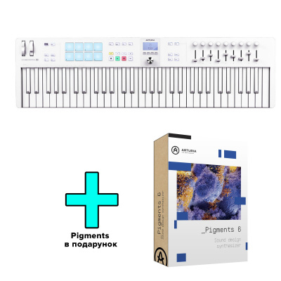 MIDI-клавіатура Arturia KeyLab Essential 61 mk3 Alpine White Special Edition + Arturia Pigments – techzone.com.ua