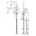 HANSGROHE TALIS M54 смеситель для кухни, однорычажный, 210, с вытяжным душем, 2jet, sBox, хром 72801000 2 – techzone.com.ua