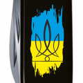 Складной нож Victorinox HUNTSMAN UKRAINE Трезубец фигурный на фоне флага 1.3713.3_T1026u 4 – techzone.com.ua