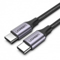 Кабель UGREEN US261 USB Type-C - USB Type-C Aluminum Shell, 2 m Gray Black 50152 2 – techzone.com.ua