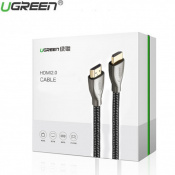 Кабель UGREEN HD131 HDMI to HDMI, 1 m, v2.0 UltraHD 4K-3D Braided Nylon Gray 50106 3 – techzone.com.ua Кабель UGREEN HD131 HDMI to HDMI, 1 m, v2.0 UltraHD 4K-3D Braided Nylon Gray 50106 3 – techzone.com.ua