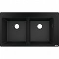 HANSGROHE S510-F770 мойка для кухни, встроенная 370/370, цвет черный графит 43316170 1 – techzone.com.ua