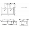 HANSGROHE S510-F770 мойка для кухни, встроенная 370/370, цвет черный графит 43316170 2 – techzone.com.ua