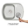 Кухонна мийка Qtap 6349 0,8 мм Satin (QT6349SAT08) 3 – techzone.com.ua