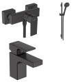 HANSGROHE VERNIS SHAPE набір змішувачів для душу, раковина 70 (71560670+71650670+26423670), колір чорний матовий 71560444 1 – techzone.com.ua