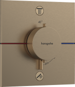 HANSGROHE SHOWERSELECT COMFORT E термостат для 2 потребителей, скрытый монтаж, цвет шлифованная бронза 15572140