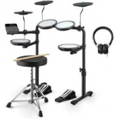 Donner Music DED-70 5 Drums 3 Cymbals with Drum Throne/ Sticks/ Headphone/ Audio Cable EC6700