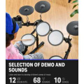 Donner Music DED-70 5 Drums 3 Cymbals with Drum Throne/ Sticks/ Headphone/ Audio Cable EC6700 2 – techzone.com.ua