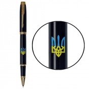 Ручка-роллер Parker IM UKRAINE Black GT RB Трезубец сине-желтый 22022_T0016u