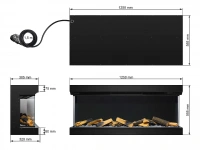Електрокамін ArtiFlame AF50TS (з 3D-ефектом полум’я, обігрівом і Wi-Fi) 8 – techzone.com.ua