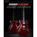 Donner Music DJP-1000 Semi-Hollow Electric Guitar Cherry EC1381 2 – techzone.com.ua