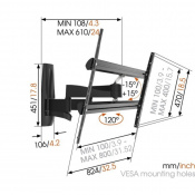 Настінне кріплення для телевізора Full-Motion Vogels WALL2450 (3838450) 6 – techzone.com.ua Настінне кріплення для телевізора Full-Motion Vogels WALL2450 (3838450) 6 – techzone.com.ua