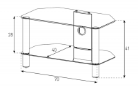 Тумба для ТВ Sonorous NEO 270 В-HВLК 2 – techzone.com.ua Тумба для ТВ Sonorous NEO 270 В-HВLК 2 – techzone.com.ua