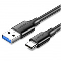 Зарядний кабель UGREEN US184 USB-A 3.0 - USB Type-C, 3A, QC3.0, 1.5 m Black 20883 1 – techzone.com.ua