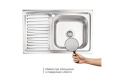 Кухонная мойка Lidz 5080-R 0,8 мм Decor (LIDZ5080RDEC06) 2 – techzone.com.ua