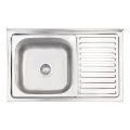 Кухонна мийка Lidz 5080-L 0,8 мм Satin (LIDZ5080LSAT8) 1 – techzone.com.ua