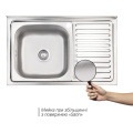 Кухонна мийка Lidz 5080-L 0,8 мм Satin (LIDZ5080LSAT8) 3 – techzone.com.ua