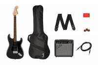 SQUIER by FENDER AFFINITY SERIES STRAT PACK HSS CHARCOAL FROST METALLIC Гітарний набір з електрогітарою