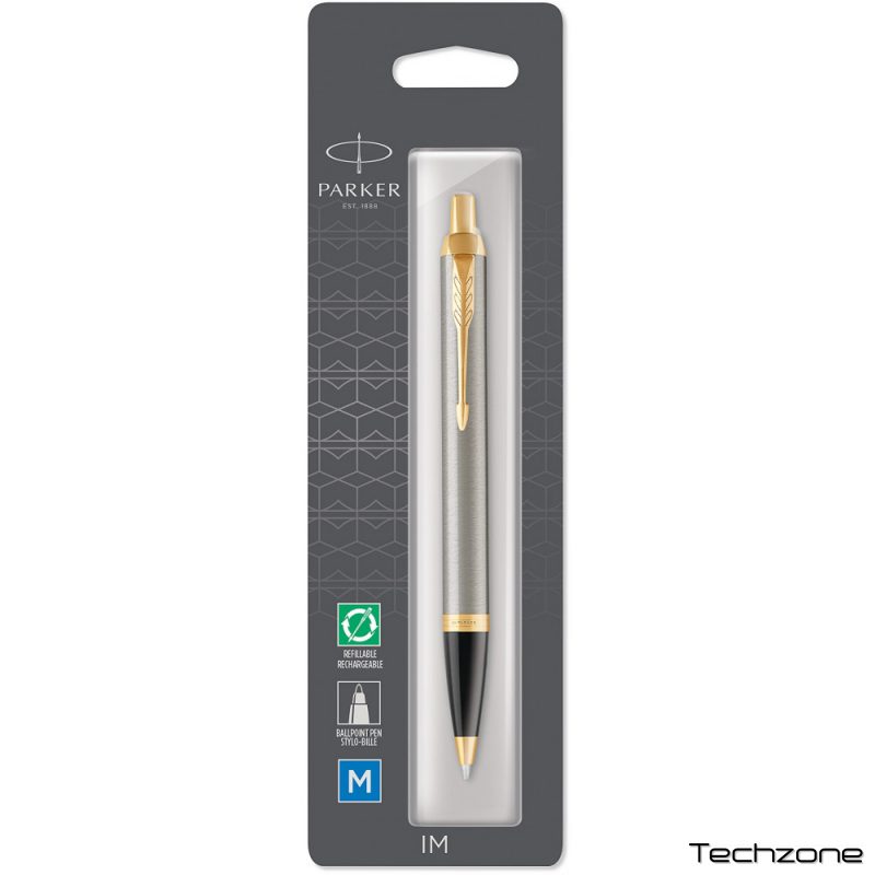 Ручка шариковая Parker IM Brushed Metal GT BP блистер 22 236 1 – techzone.com.ua