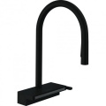 HANSGROHE AQUNO SELECT M81 смеситель для кухни, однорычажный, 170 с выдвижным душем, 3jet, sBox,цвет черный мат 73831670 1 – techzone.com.ua