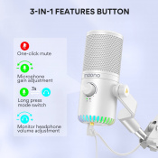 Мікрофон для геймерів Maono DM30 (White) 6 – techzone.com.ua Мікрофон для геймерів Maono DM30 (White) 6 – techzone.com.ua