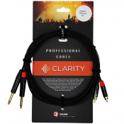 Готовый кабель Clarity 2xJACK-2xRCA-B 3м